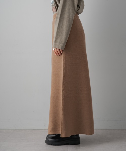 PUAL CE CIN（ピュアルセシン）の「フレアニットスカート（スカート・レディース・ブラック/ベージュ/グレー・FREE）」の21枚目の写真