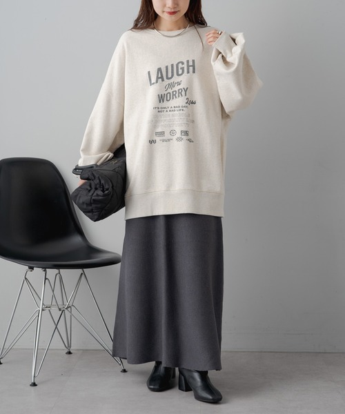 PUAL CE CIN（ピュアルセシン）の「フレアニットスカート（スカート・レディース・ブラック/ベージュ/グレー・FREE）」の12枚目の写真