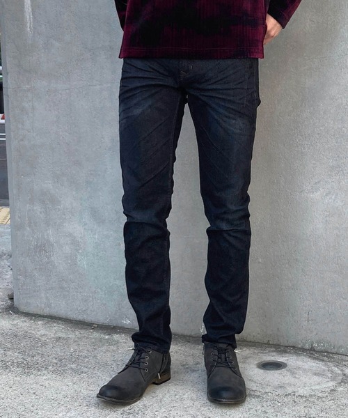 HIDEAWAYS NICOLE（ハイダウェイニコル）の「フロッキープリントデニム（デニムパンツ・メンズ・ブルー系その他/ブラック系その他/ブルー系その他2・SMALL/LARGE/MEDIUM/X-LARGE）」の3枚目の写真