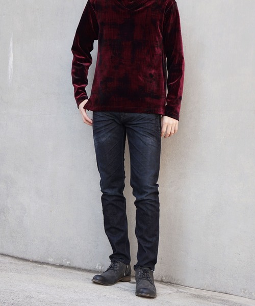 HIDEAWAYS NICOLE（ハイダウェイニコル）の「フロッキープリントデニム（デニムパンツ・メンズ・ブルー系その他/ブラック系その他/ブルー系その他2・SMALL/LARGE/MEDIUM/X-LARGE）」の16枚目の写真