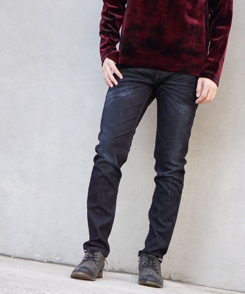 HIDEAWAYS NICOLE（ハイダウェイニコル）の「フロッキープリントデニム（デニムパンツ・メンズ・ブルー系その他/ブラック系その他/ブルー系その他2・SMALL/LARGE/MEDIUM/X-LARGE）」の17枚目の写真