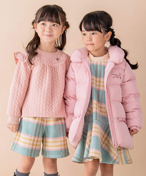 Noeil aime BeBe（ノイユエイムベベ）の「モッサチェックキュロットスカート(90~130cm)（その他パンツ・キッズ・オレンジ系その他/ブルー系その他・110cm/130cm/100cm/120cm/90cm）」の7枚目の写真