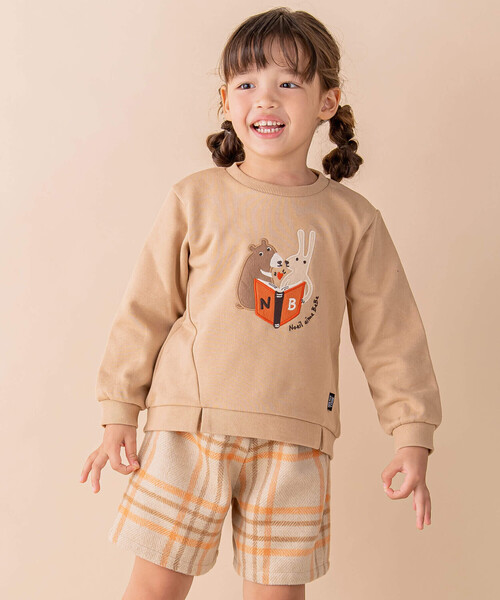 Noeil aime BeBe（ノイユエイムベベ）の「モッサチェックキュロットスカート(90~130cm)（その他パンツ・キッズ・オレンジ系その他/ブルー系その他・110cm/130cm/100cm/120cm/90cm）」の8枚目の写真