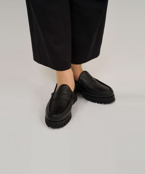 Daniele Lepori（ダニエル レポリ）の「【Daniele Lepori/ダニエル レポリ】厚底　コインローファー 本革（ローファー・レディース・ブラック・38/36/37/39）」の4枚目の写真