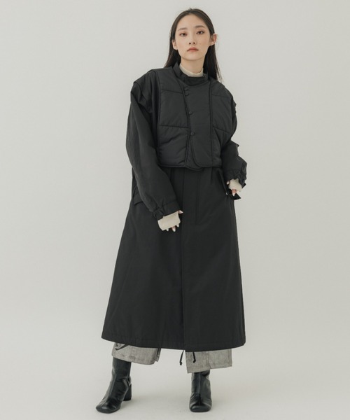 Ameri（アメリ）の「【AMERI/アメリ】MANY WAY QUILT MODS COAT（モッズコート・レディース・ブラック・S/M）」の10枚目の写真