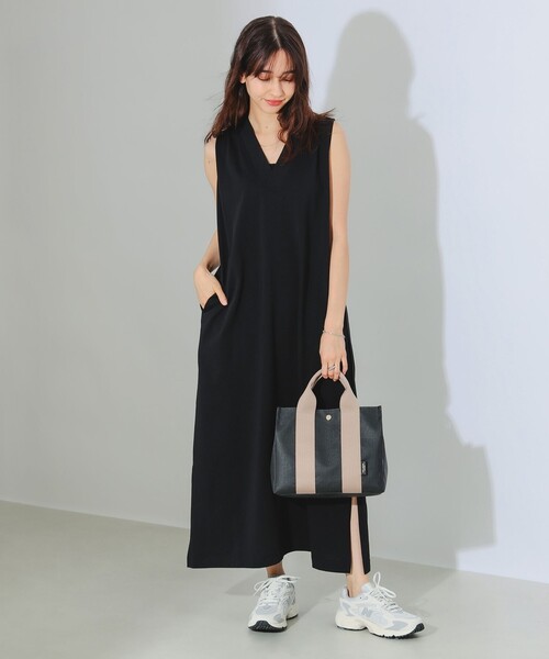 B:MING by BEAMS（ビーミングバイビームス）の「B:MING by BEAMS / Vネック マキシ ワンピース（ワンピース・レディース・ブルー系その他2/ブラック/カーキ・SMALL/MEDIUM）」の10枚目の写真