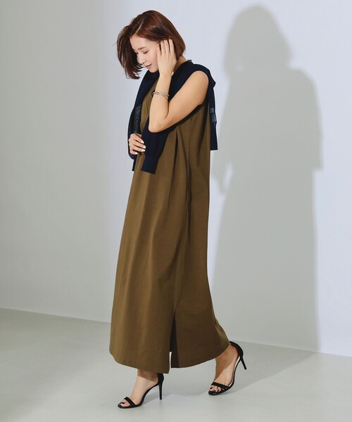 B:MING by BEAMS（ビーミングバイビームス）の「B:MING by BEAMS / Vネック マキシ ワンピース（ワンピース・レディース・ブルー系その他2/ブラック/カーキ・SMALL/MEDIUM）」の17枚目の写真