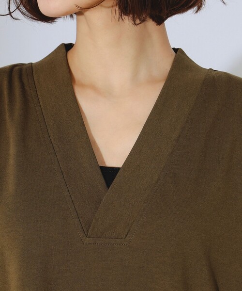 B:MING by BEAMS（ビーミングバイビームス）の「B:MING by BEAMS / Vネック マキシ ワンピース（ワンピース・レディース・ブルー系その他2/ブラック/カーキ・SMALL/MEDIUM）」の22枚目の写真