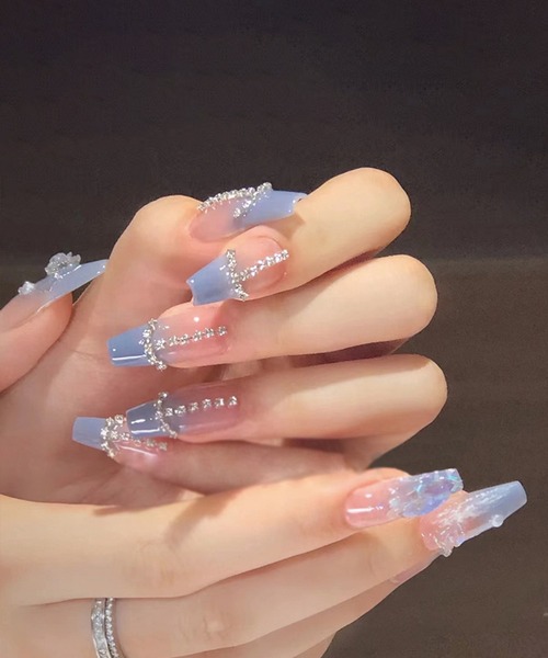 DiamondHearts（ダイヤモンドハーツ）の「ハンド ネイルチップシール 貼るだけ（ネイルシール/ネイルチップ・レディース・A/C/D/E/B/G/J/K/R/I/N/M/P/S/H/L/Q/T・FREE）」の3枚目の写真