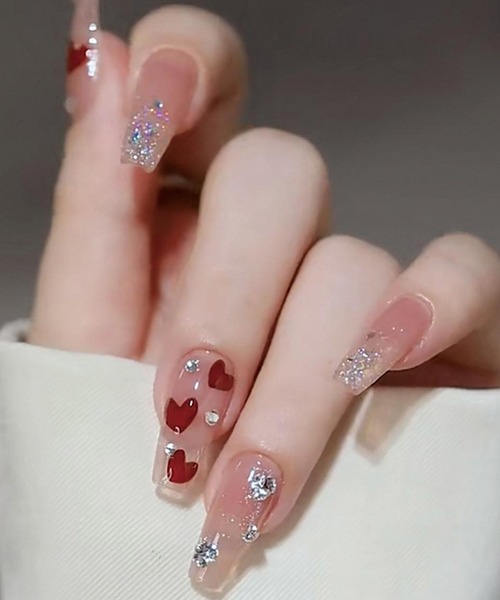 DiamondHearts（ダイヤモンドハーツ）の「ハンド ネイルチップシール 貼るだけ（ネイルシール/ネイルチップ・レディース・A/C/D/E/B/G/J/K/R/I/N/M/P/S/H/L/Q/T・FREE）」の7枚目の写真