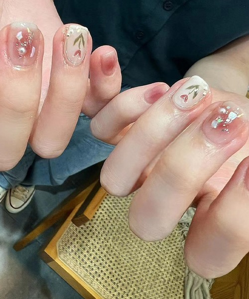 DiamondHearts（ダイヤモンドハーツ）の「ハンド ネイルチップシール 貼るだけ（ネイルシール/ネイルチップ・レディース・A/C/D/E/B/G/J/K/R/I/N/M/P/S/H/L/Q/T・FREE）」の10枚目の写真