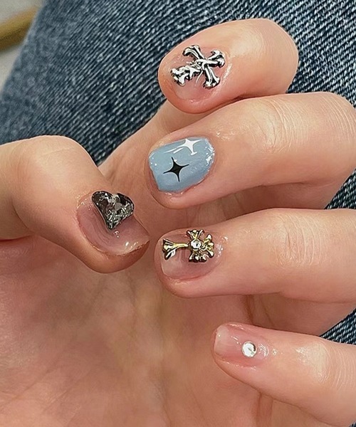 DiamondHearts（ダイヤモンドハーツ）の「ハンド ネイルチップシール 貼るだけ（ネイルシール/ネイルチップ・レディース・A/C/D/E/B/G/J/K/R/I/N/M/P/S/H/L/Q/T・FREE）」の16枚目の写真