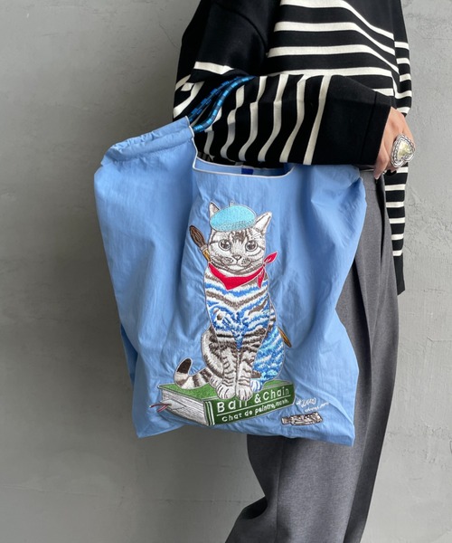 BALL&CHAIN/ボールアンドチェーン] P.CAT 刺繍デザインナイロン