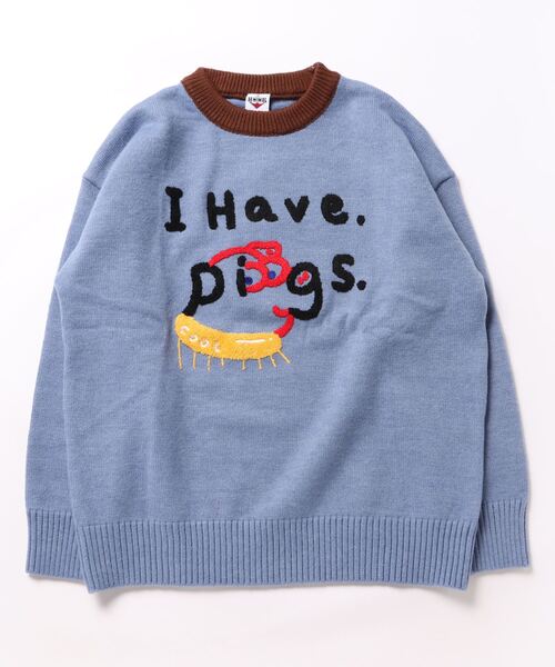 HOOK(フック)の「イラストデザインニット(ニット/セーター・メンズ・レッド/ブルー/ライトベージュ・XL/M/L)」の18枚目の写真