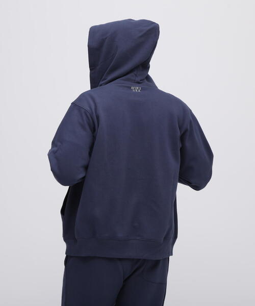 AVIREX（アヴィレックス）の「《DAILY/デイリー》ZIP UP SWEAT PARKA / ジップアップ スウェット パーカー / AVIREX / アヴィレックス（パーカー・メンズ・ネイビー/ホワイト系2/ブラック/その他17・L/2XL/M/XL）」の21枚目の写真