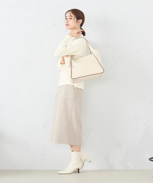 MONO　COMME CA（モノコムサ）の「トートバッグ（トートバッグ・レディース・ブラック/ライトベージュ・FREE）」の5枚目の写真