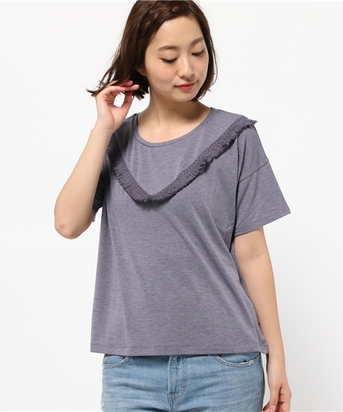 チチカカ(チチカカ)の「フリンジカットソ-Tシャツ フリンジアイテム(Tシャツ/カットソー・レディース・ワインレッド/ネイビー/カーキ/オフホワイト・FREE)」の15枚目の写真