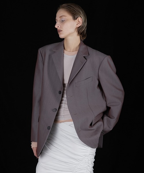 PRANK PROJECT（プランクプロジェクト）の「グランピアンズウールジャケット / Grampians Wool Jacket（テーラードジャケット・レディース・グレー・FREE）」の6枚目の写真