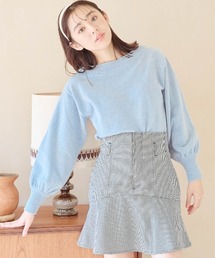 mysty woman | ラメモールボートネックプルオーバー　100701(ニット/セーター)