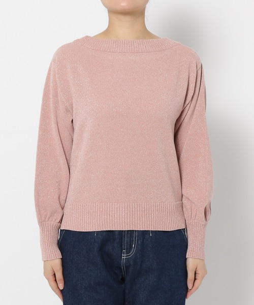 mysty woman（ミスティウーマン）の「ラメモールボートネックプルオーバー　100701（ニット/セーター・レディース・アイボリー/ブラック/ライトブルー/ライトピンク・FREE）」の22枚目の写真