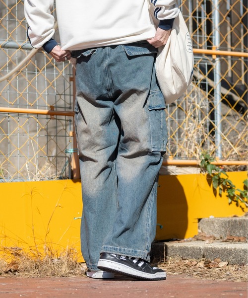 JOHN'S CLOSET（ジョンズクローゼット）の「【13】ビンテージ加工 オーバーカーゴパンツ（カーゴパンツ・メンズ・ブラック/ブルー・MEDIUM/LARGE）」の5枚目の写真