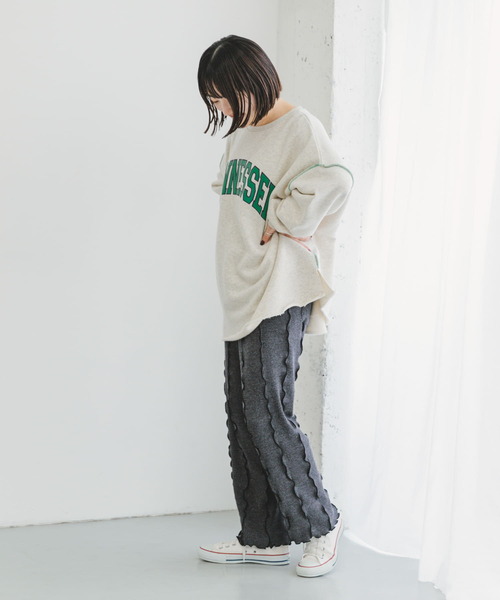 ITEMS URBANRESEARCH(アイテムズ アーバンリサーチ)の「ウラキモウメローリブパンツ(その他パンツ・レディース・ブラック/ブラウン・FREE)」の5枚目の写真