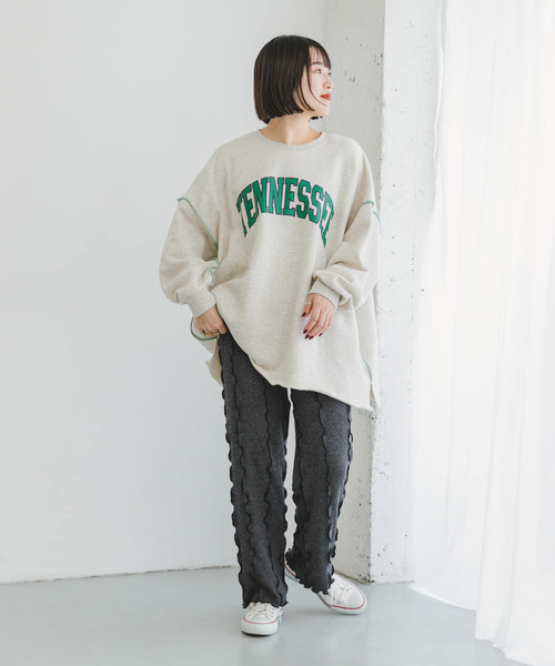 ITEMS URBANRESEARCH(アイテムズ アーバンリサーチ)の「ウラキモウメローリブパンツ(その他パンツ・レディース・ブラック/ブラウン・FREE)」の6枚目の写真