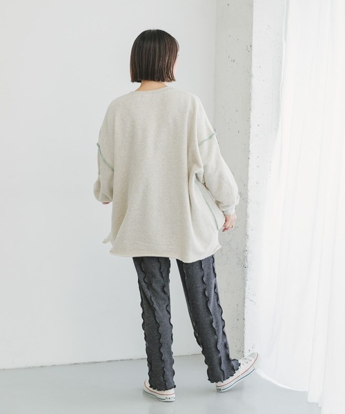 ITEMS URBANRESEARCH(アイテムズ アーバンリサーチ)の「ウラキモウメローリブパンツ(その他パンツ・レディース・ブラック/ブラウン・FREE)」の7枚目の写真