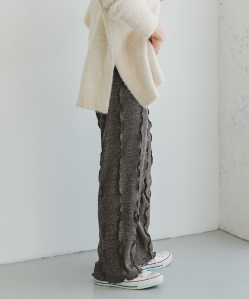 ITEMS URBANRESEARCH(アイテムズ アーバンリサーチ)の「ウラキモウメローリブパンツ(その他パンツ・レディース・ブラック/ブラウン・FREE)」の8枚目の写真