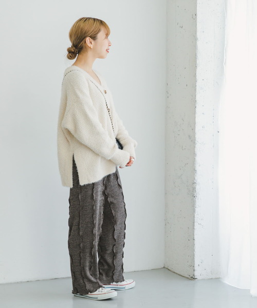 ITEMS URBANRESEARCH(アイテムズ アーバンリサーチ)の「ウラキモウメローリブパンツ(その他パンツ・レディース・ブラック/ブラウン・FREE)」の11枚目の写真