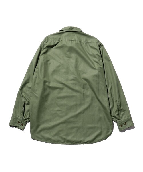 BEAMS PLUS（ビームスプラス）の「BEAMS  PLUS / ナイロン マイクロメッシュ ワークシャツ クラシックフィット（シャツ/ブラウス・メンズ・オリーブ/ネイビー・M/S/L/XL）」の12枚目の写真