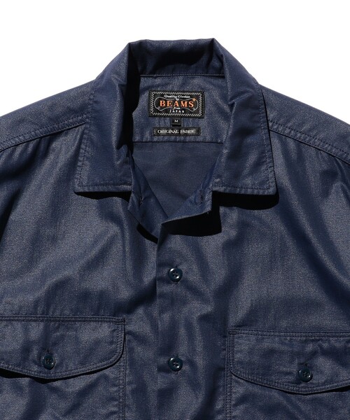 BEAMS PLUS（ビームスプラス）の「BEAMS  PLUS / ナイロン マイクロメッシュ ワークシャツ クラシックフィット（シャツ/ブラウス・メンズ・オリーブ/ネイビー・M/S/L/XL）」の13枚目の写真