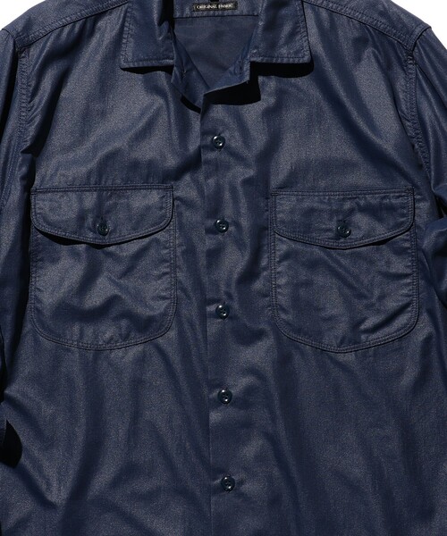 BEAMS PLUS（ビームスプラス）の「BEAMS  PLUS / ナイロン マイクロメッシュ ワークシャツ クラシックフィット（シャツ/ブラウス・メンズ・オリーブ/ネイビー・M/S/L/XL）」の14枚目の写真