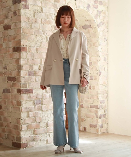 archives(アルシーヴ)の「ダブルテーラードジャケット(テーラードジャケット・レディース・ベージュ/ブラック/グレー・MEDIUM)」の12枚目の写真