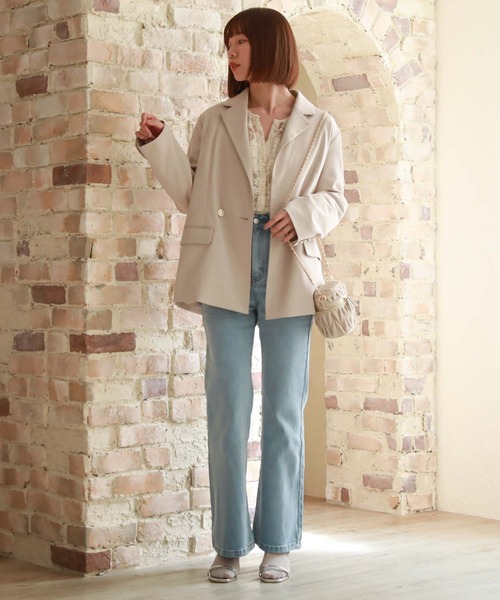 archives(アルシーヴ)の「ダブルテーラードジャケット(テーラードジャケット・レディース・ベージュ/ブラック/グレー・MEDIUM)」の10枚目の写真