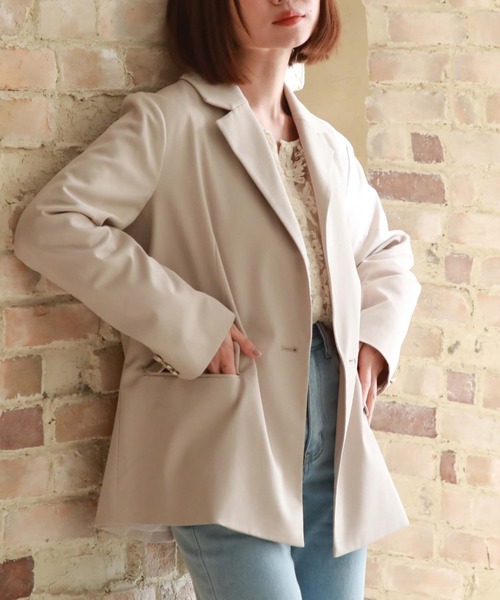 archives(アルシーヴ)の「ダブルテーラードジャケット(テーラードジャケット・レディース・ベージュ/ブラック/グレー・MEDIUM)」の9枚目の写真