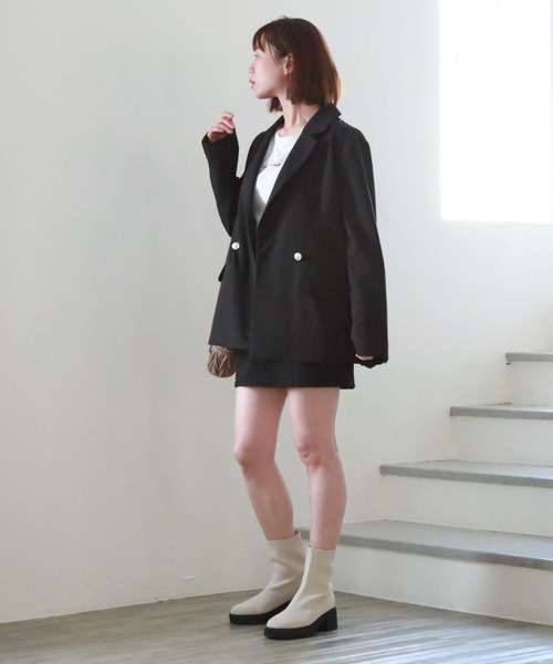 archives(アルシーヴ)の「ダブルテーラードジャケット(テーラードジャケット・レディース・ベージュ/ブラック/グレー・MEDIUM)」の21枚目の写真