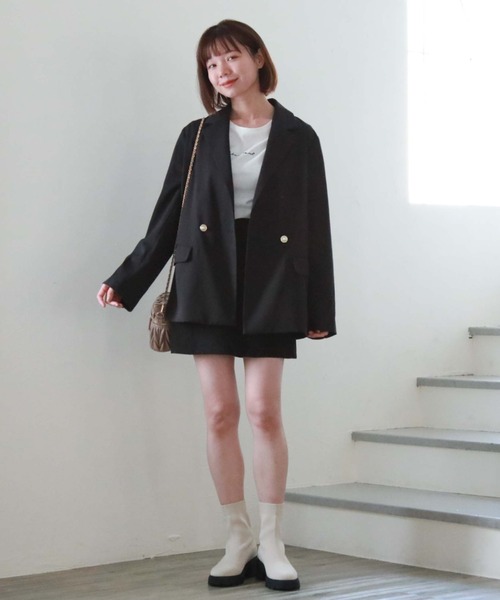 archives(アルシーヴ)の「ダブルテーラードジャケット(テーラードジャケット・レディース・ベージュ/ブラック/グレー・MEDIUM)」の22枚目の写真