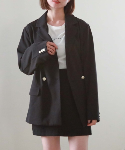 archives(アルシーヴ)の「ダブルテーラードジャケット(テーラードジャケット・レディース・ベージュ/ブラック/グレー・MEDIUM)」の17枚目の写真