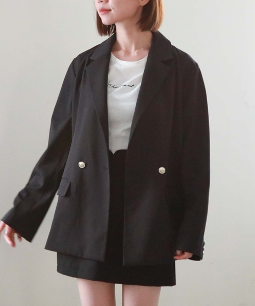 archives(アルシーヴ)の「ダブルテーラードジャケット(テーラードジャケット・レディース・ベージュ/ブラック/グレー・MEDIUM)」の18枚目の写真