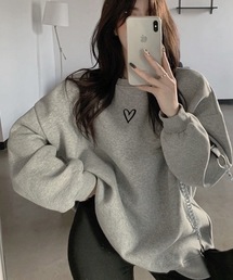 ハートモチーフ スウェットプルオーバー