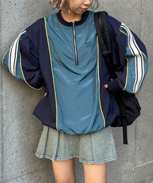 CIAOPANIC | 【2024SS】異素材切替サイドラインハーフジッププルオーバー(スウェット)