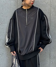 CIAOPANIC | 異素材切替サイドラインハーフジッププルオーバー(スウェット)
