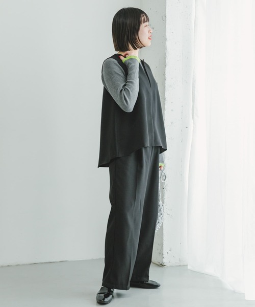 ITEMS URBANRESEARCH(アイテムズ アーバンリサーチ)の「フレアトップス×イージーパンツセット(パンツドレス・レディース・ライトベージュ/ブラック・FREE)」の18枚目の写真