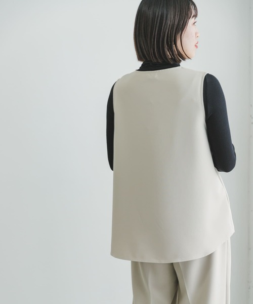 ITEMS URBANRESEARCH(アイテムズ アーバンリサーチ)の「フレアトップス×イージーパンツセット(パンツドレス・レディース・ライトベージュ/ブラック・FREE)」の8枚目の写真