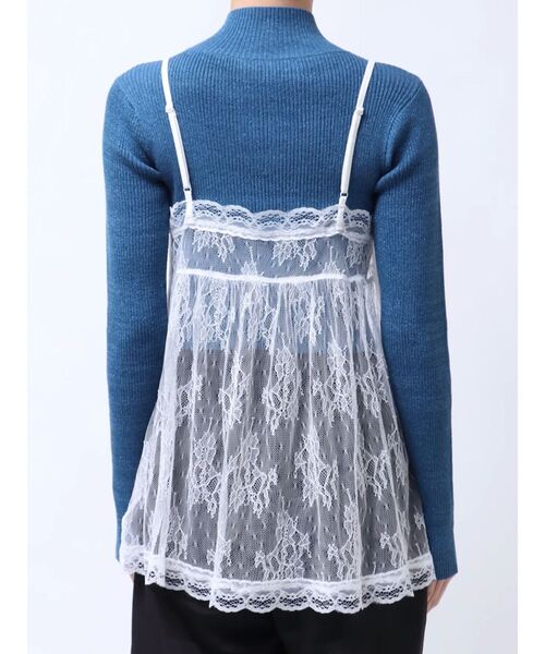 jouetie(ジュエティ)の「レースキャミチュニック(キャミソール・レディース・ブラック/オフホワイト・MEDIUM)」の8枚目の写真