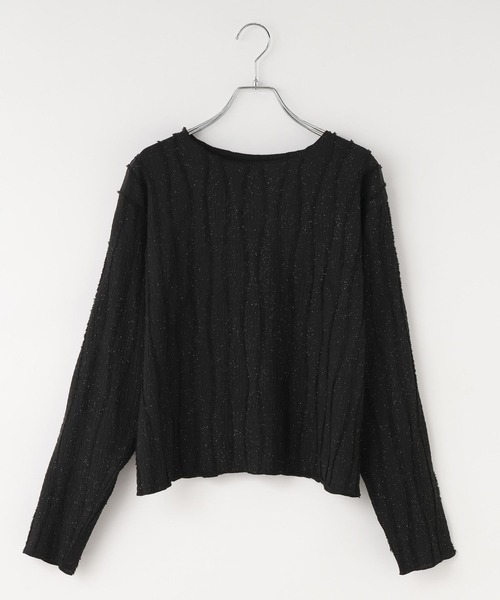 LOWRYS FARM（ローリーズファーム）の「ジャガードフリンジＬＳ　102891（Tシャツ/カットソー・レディース・ベージュ/アイボリー/ブラック/グリーン/グリーン系その他/ブラウン/グレー/ブラック系その他/グレー系その他/ホワイト系その他6・FREE）」の3枚目の写真