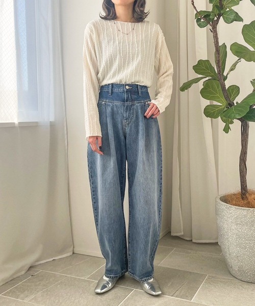 LOWRYS FARM(ローリーズファーム)の「ジャガードフリンジLS 102891(Tシャツ/カットソー・レディース・ベージュ/アイボリー/ブラック/グリーン/グリーン系その他/ブラウン/グレー・FREE)」の10枚目の写真