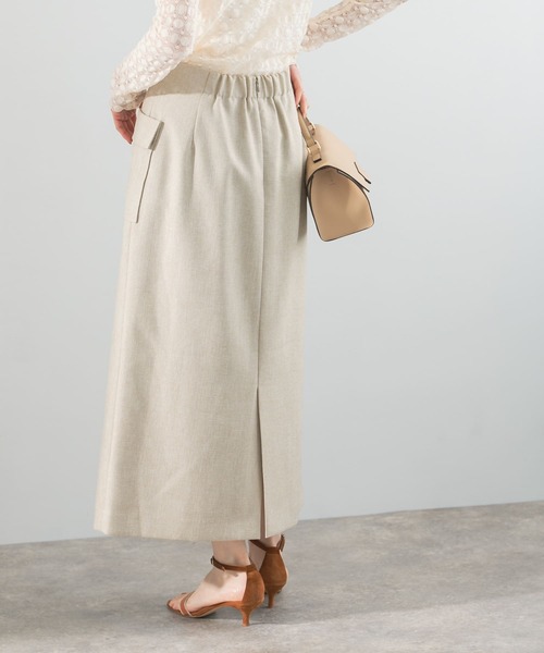 URBAN RESEARCH ROSSO WOMEN(アーバンリサーチ ロッソ)の「リネンライクポケットストレートスカート(スカート・レディース・グリーン系その他/ベージュ/ブラック・36/38)」の8枚目の写真