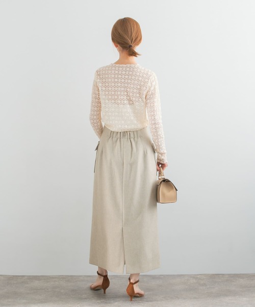URBAN RESEARCH ROSSO WOMEN(アーバンリサーチ ロッソ)の「リネンライクポケットストレートスカート(スカート・レディース・グリーン系その他/ベージュ/ブラック・36/38)」の11枚目の写真